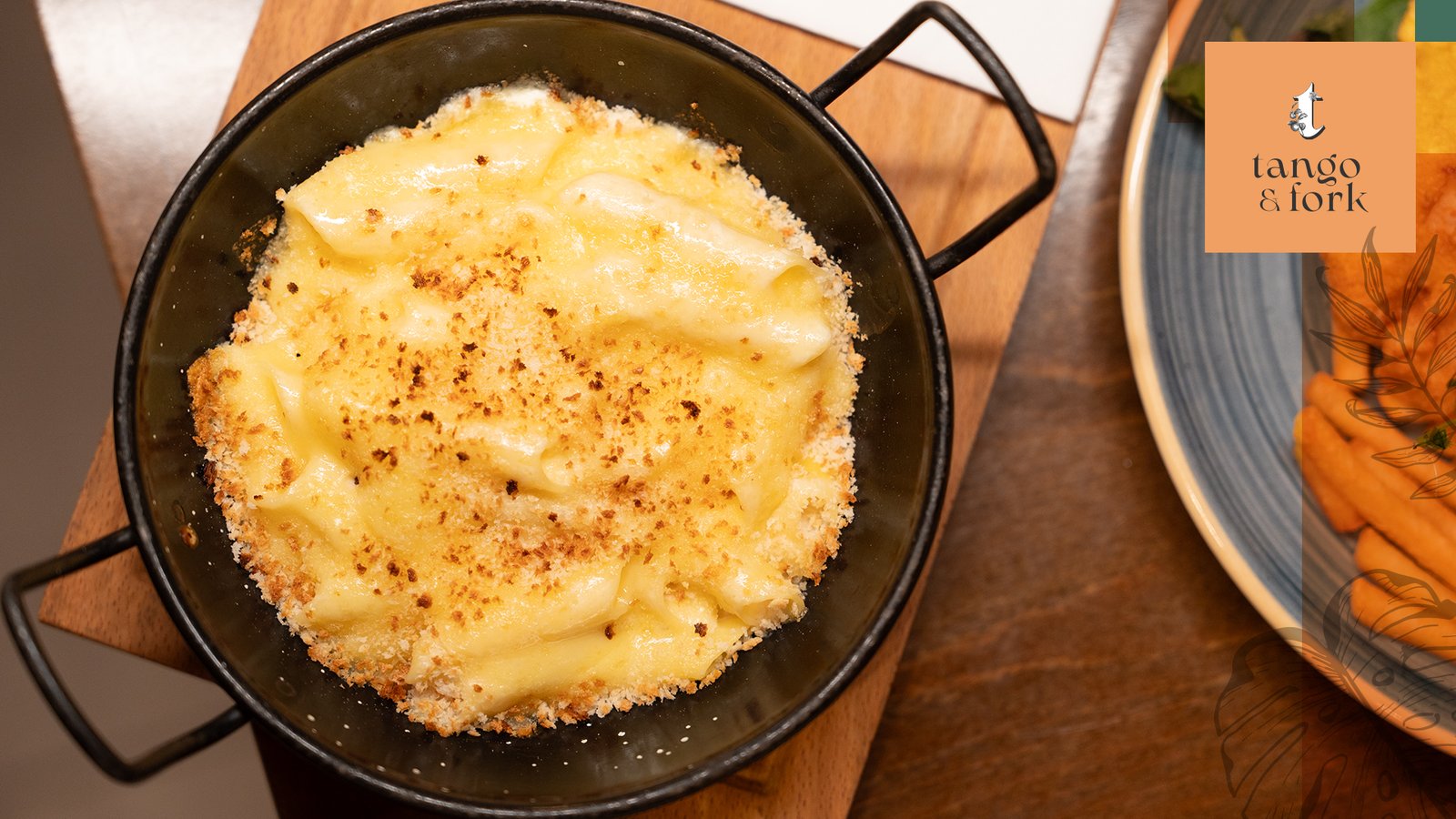 Creamy baked pasta served at Tango & Fork restaurant in St. Julian’s
