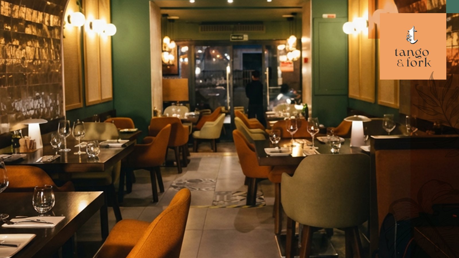 Interior of Tango & Fork restaurant in St. Julian’s with set tables and warm evening lighting