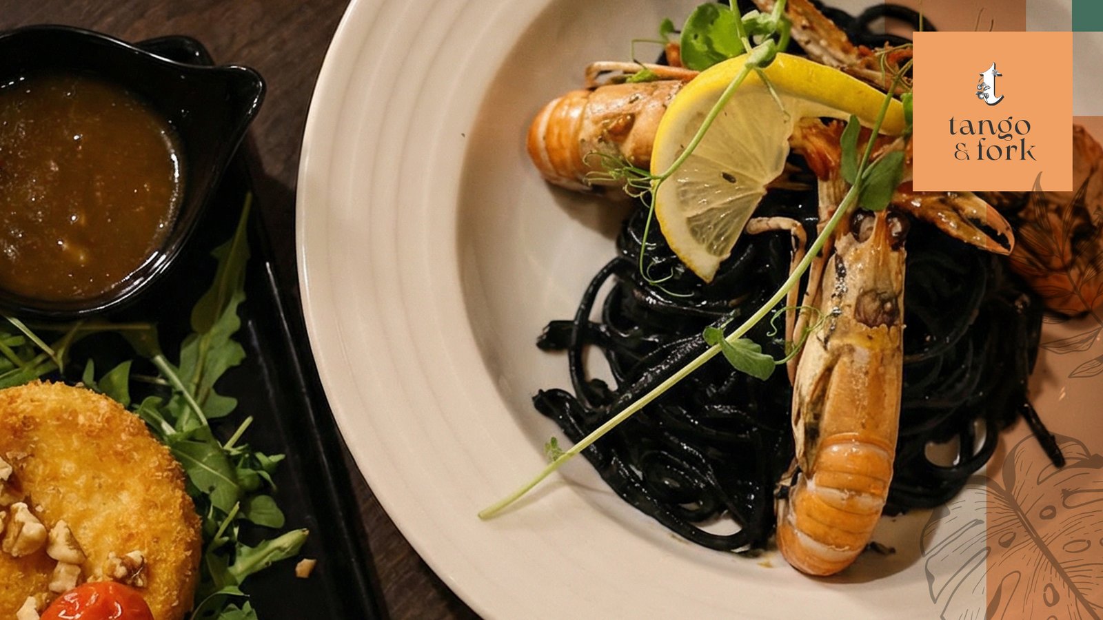 Seafood pasta with prawns and lemon served for sharing at Tango & Fork in St Julian’s